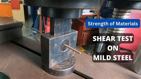 direct shear test of mild steel on universal testing machine|mild steel double shear strength.